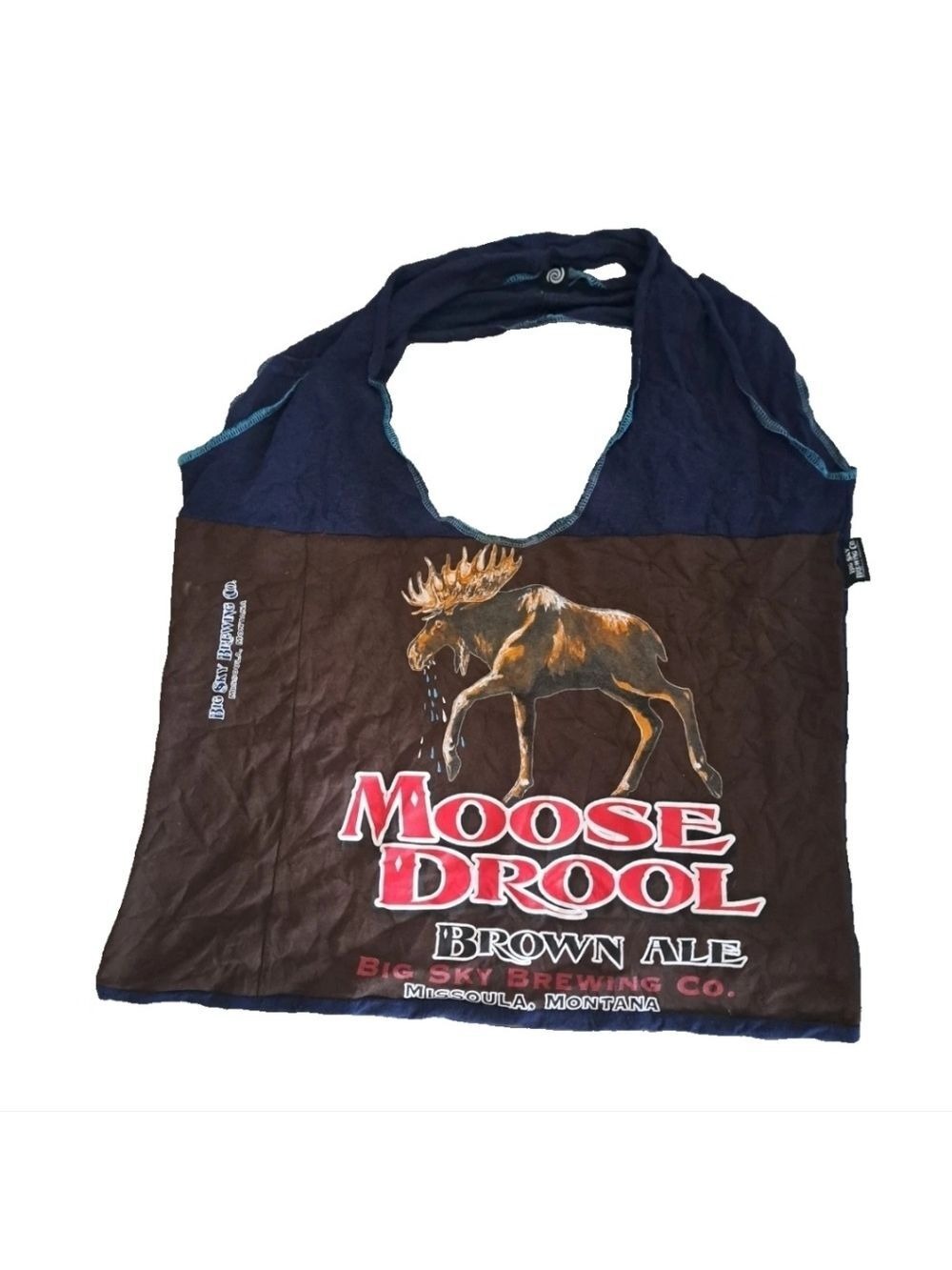 Moose Drool Brown Ale Montana Big Sky Brewing Company cloth open tote bag sack